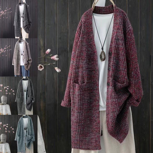 Damen Strickjacke mit durchgehendem Knopfverschluss und lässigem Schnitt EB