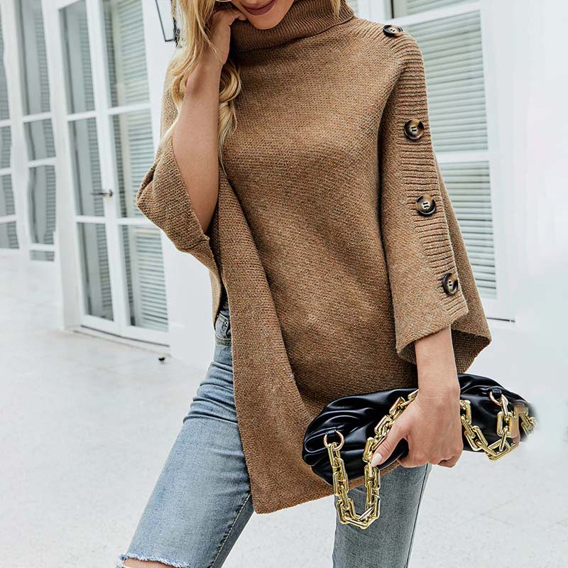 EB | Einfarbiger Strickpullover Für Elegante Outfits
