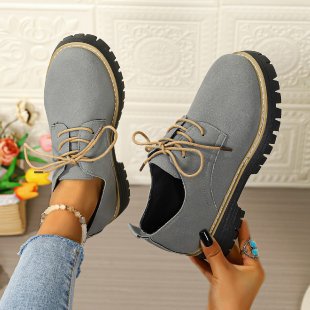 Damen Bequeme Schnürschuhe mit rutschfester Sohle EB