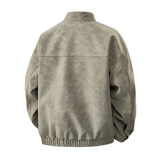 Herren Übergangsjacke mit zwei Brusttaschen und hochstehendem Kragen EB