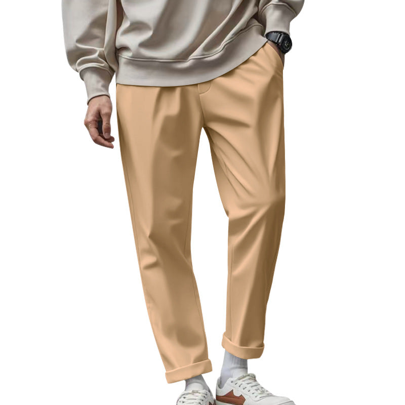 Herren elegante Chino-Hose mit bequemem Bund und modischem Schnitt EB