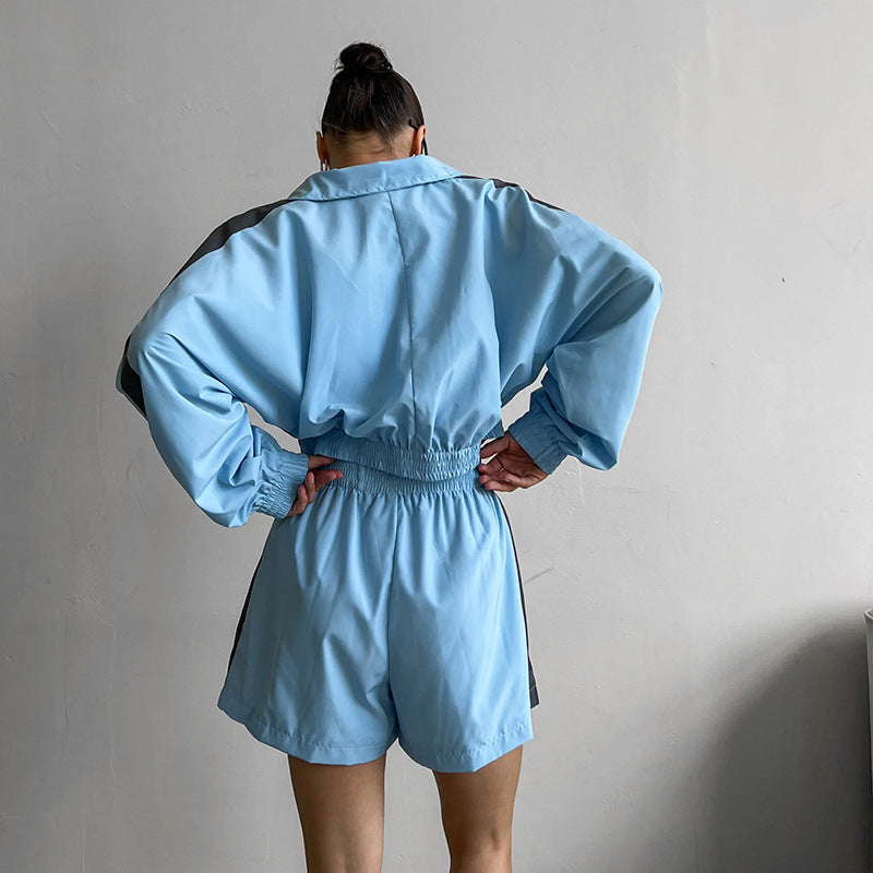 Damen Sportliche Kurzjacke mit elastischem Bund EB
