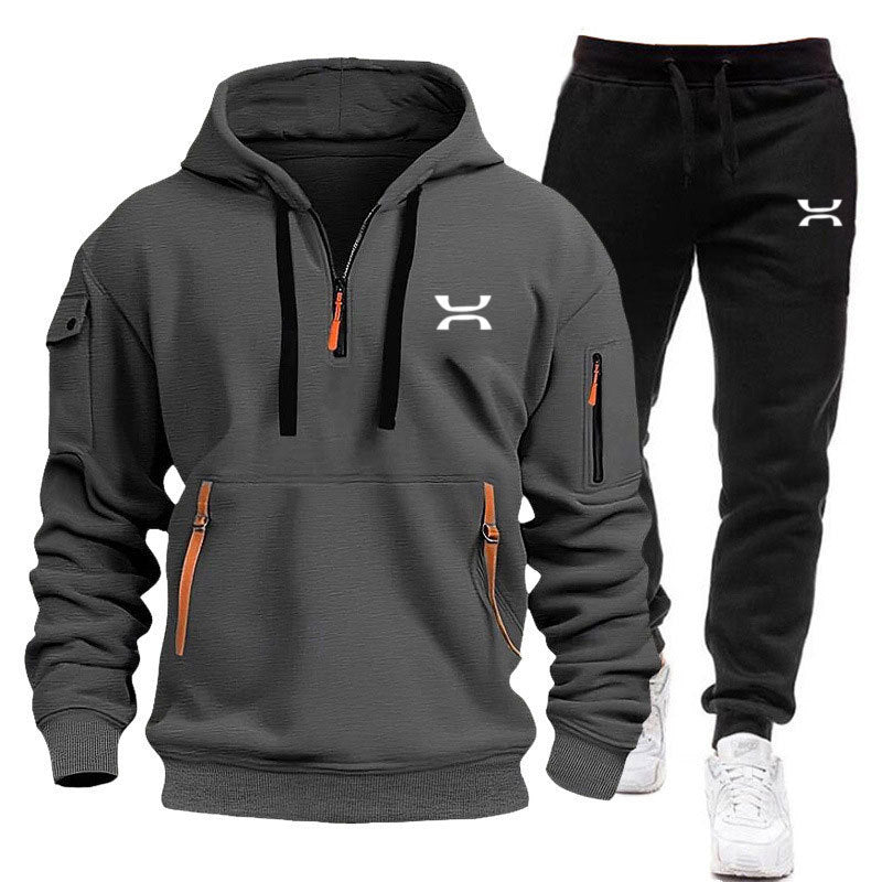 EB Herren Hoodie-Trainingsanzug mit Reißverschlusstaschen