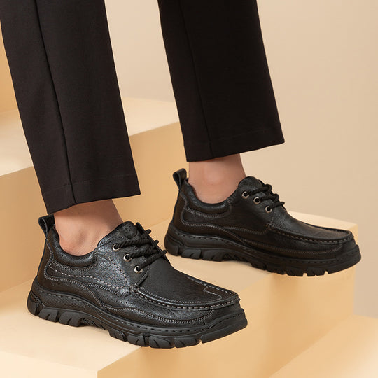 Herren Komfortable Lederschuhe mit rutschfester Sohle EB