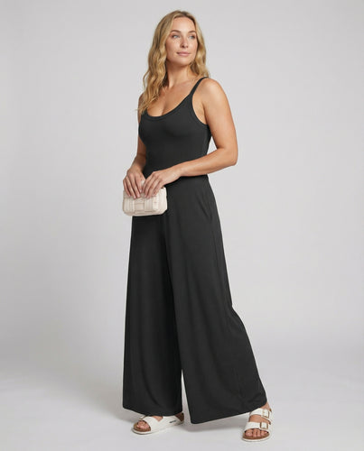 Damen eleganter Jumpsuit mit weitem Bein und komfortablem Schnitt EB