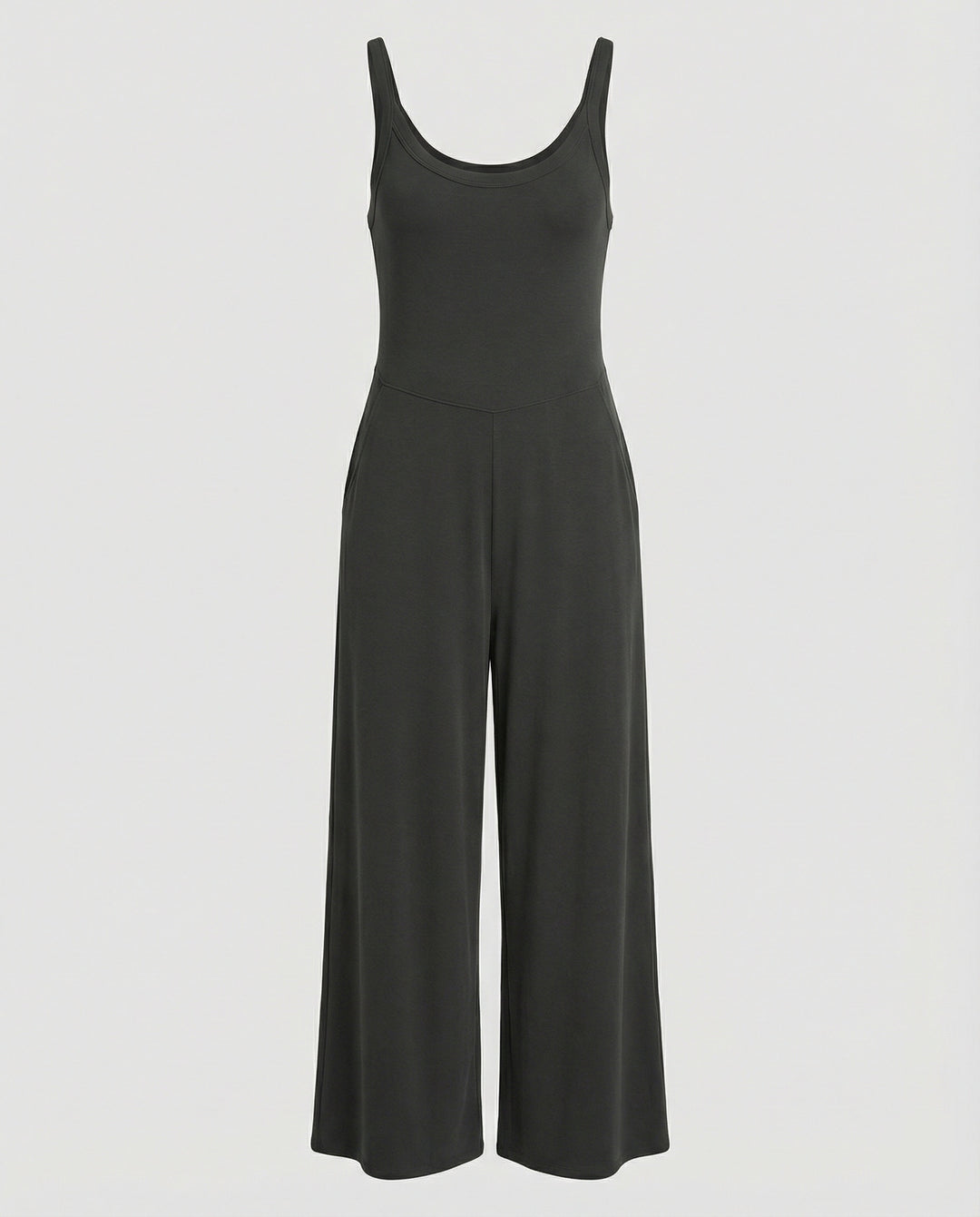 Damen eleganter Jumpsuit mit weitem Bein und komfortablem Schnitt EB