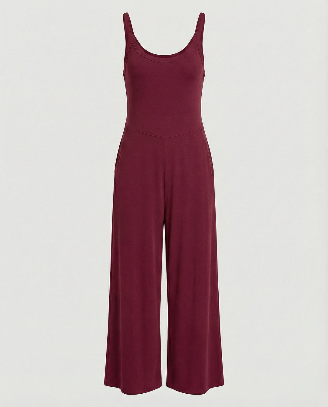 Damen eleganter Jumpsuit mit weitem Bein und komfortablem Schnitt EB