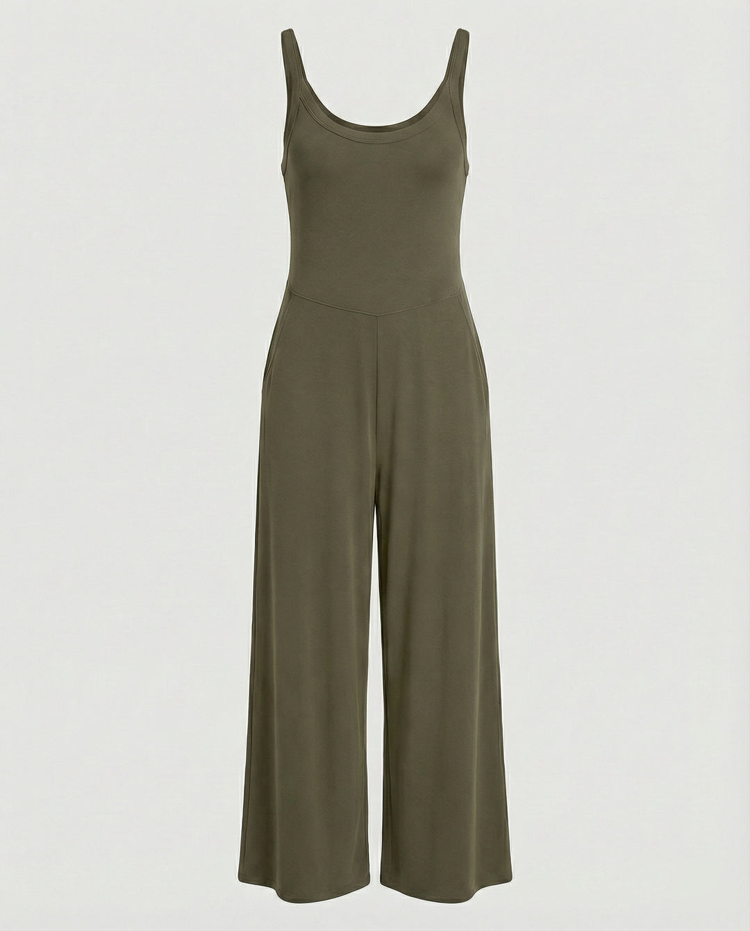 Damen eleganter Jumpsuit mit weitem Bein und komfortablem Schnitt EB