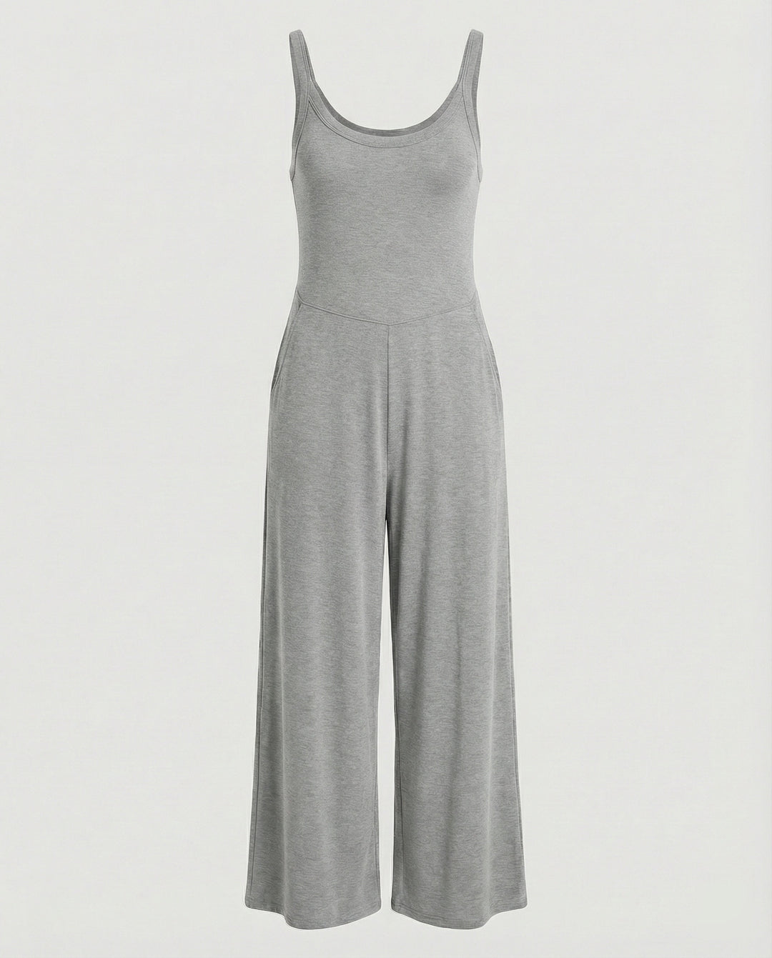 Damen eleganter Jumpsuit mit weitem Bein und komfortablem Schnitt EB