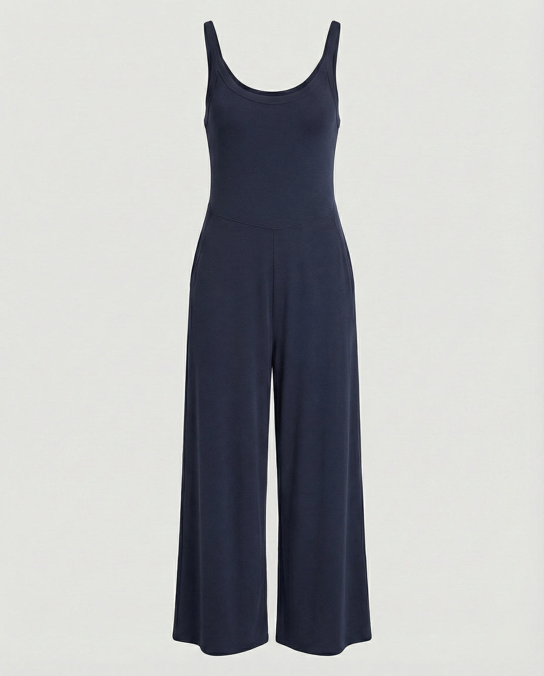 Damen eleganter Jumpsuit mit weitem Bein und komfortablem Schnitt EB