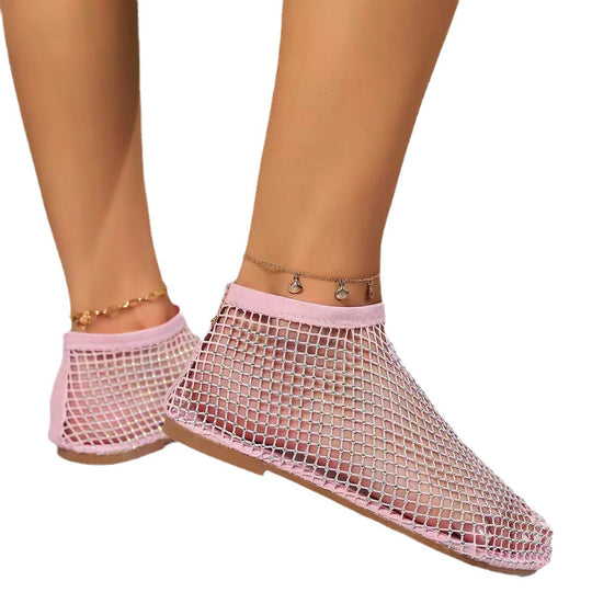 Damen Durchsichtige Sneaker mit funkelndem Netzdesign EB