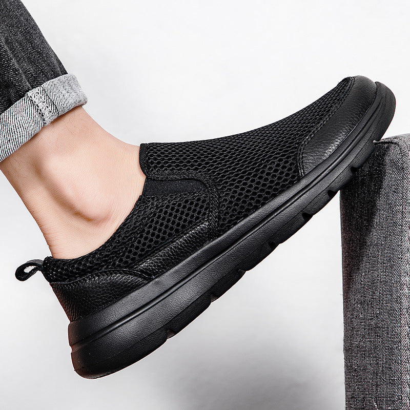 Damen Slip-On Sneakers mit atmungsaktiver Mesh-Oberfläche und rutschfester Sohle EB