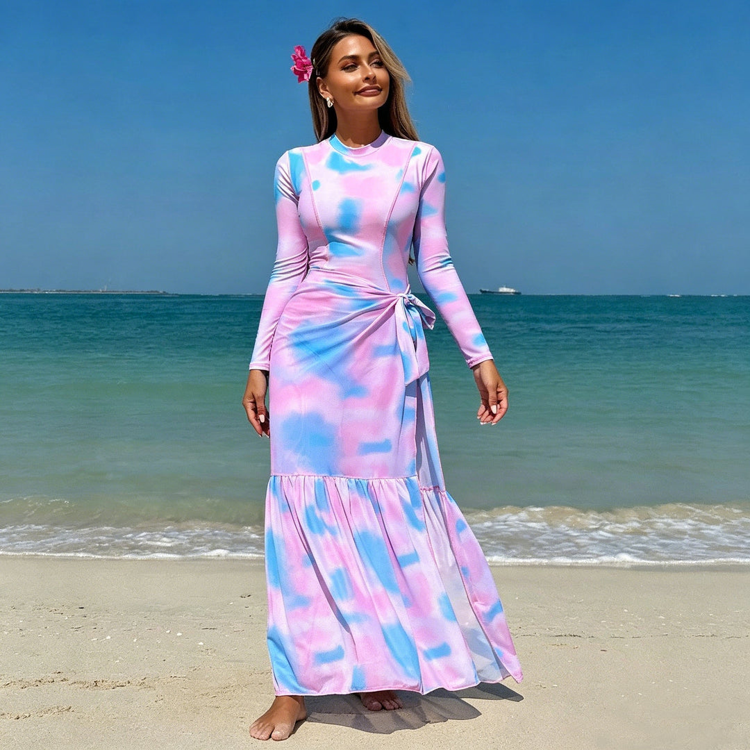 Damen Langärmliges Maxikleid EB