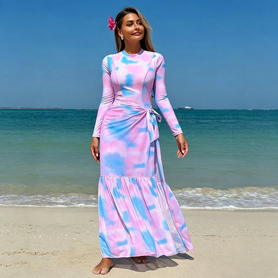 Damen Langärmliges Maxikleid EB