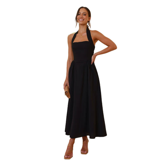 Damen Maxikleid mit schulterfreier Silhouette und eleganter Taillierung EB