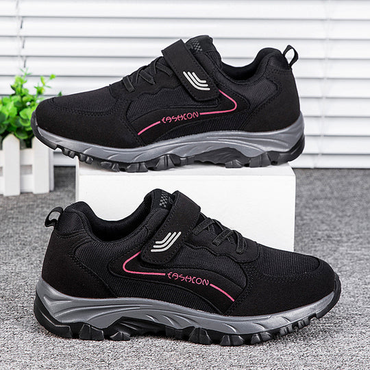 Damen Sportliche Sneaker mit verstellbarem Klettverschluss und stabiler Sohle EB