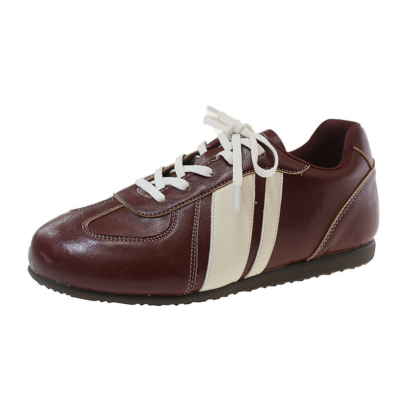 Damen Sportliche Sneaker aus hochwertigem Leder mit ergonomischer Sohle EB