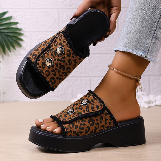 Damen Modische Clogs mit Kunstfellbesatz und dicker Sohle EB