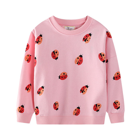 Mädchen Sweatshirt mit fröhlichem Marienkäfer-Motiv EB