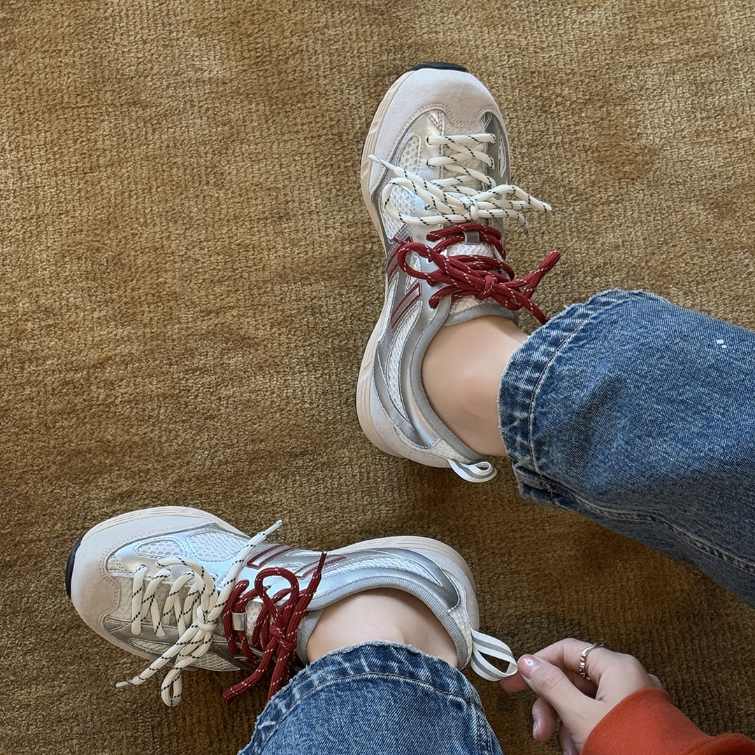 Damen Sportliche Freizeitschuhe mit atmungsaktiver Oberflächenstruktur und rutschfester Sohle EB