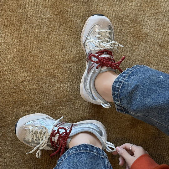 Damen Sportliche Freizeitschuhe mit atmungsaktiver Oberflächenstruktur und rutschfester Sohle EB