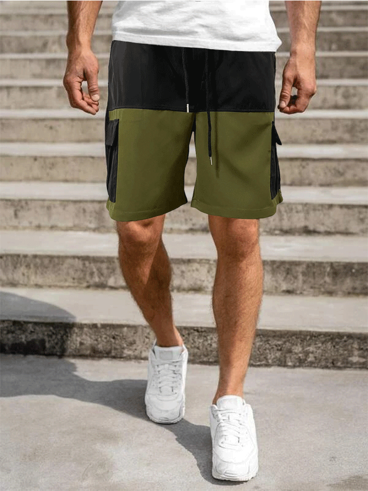 Herren Cargo-Shorts mit mehreren praktischen Taschen und elastischem Bund EB