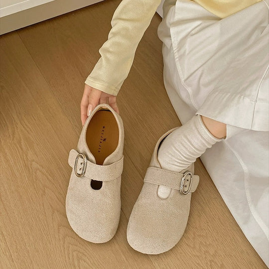 Damen Komfortable Clogs mit verstellbarem Riemen und weichem Innenfutter EB