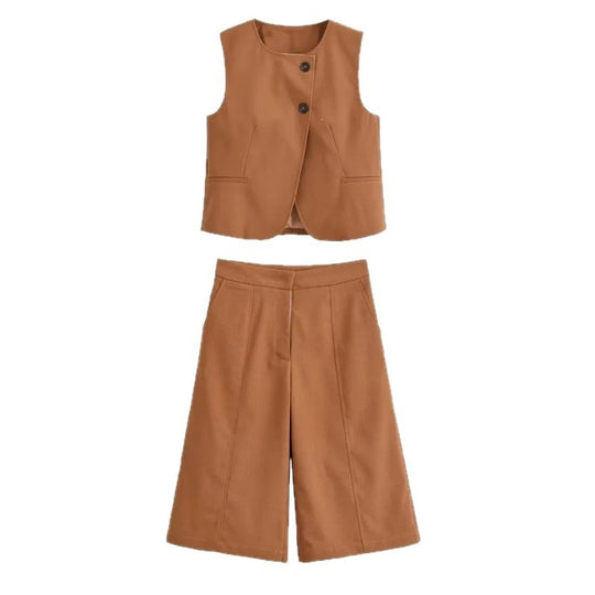 Damen weite Chino-Shorts mit eleganter Faltenlegung und praktischen Seitentaschen EB