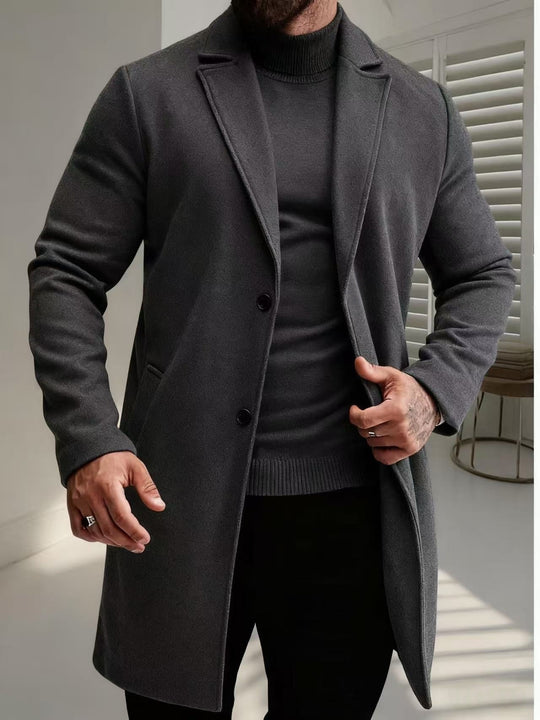 Herren eleganter Wollmantel EB