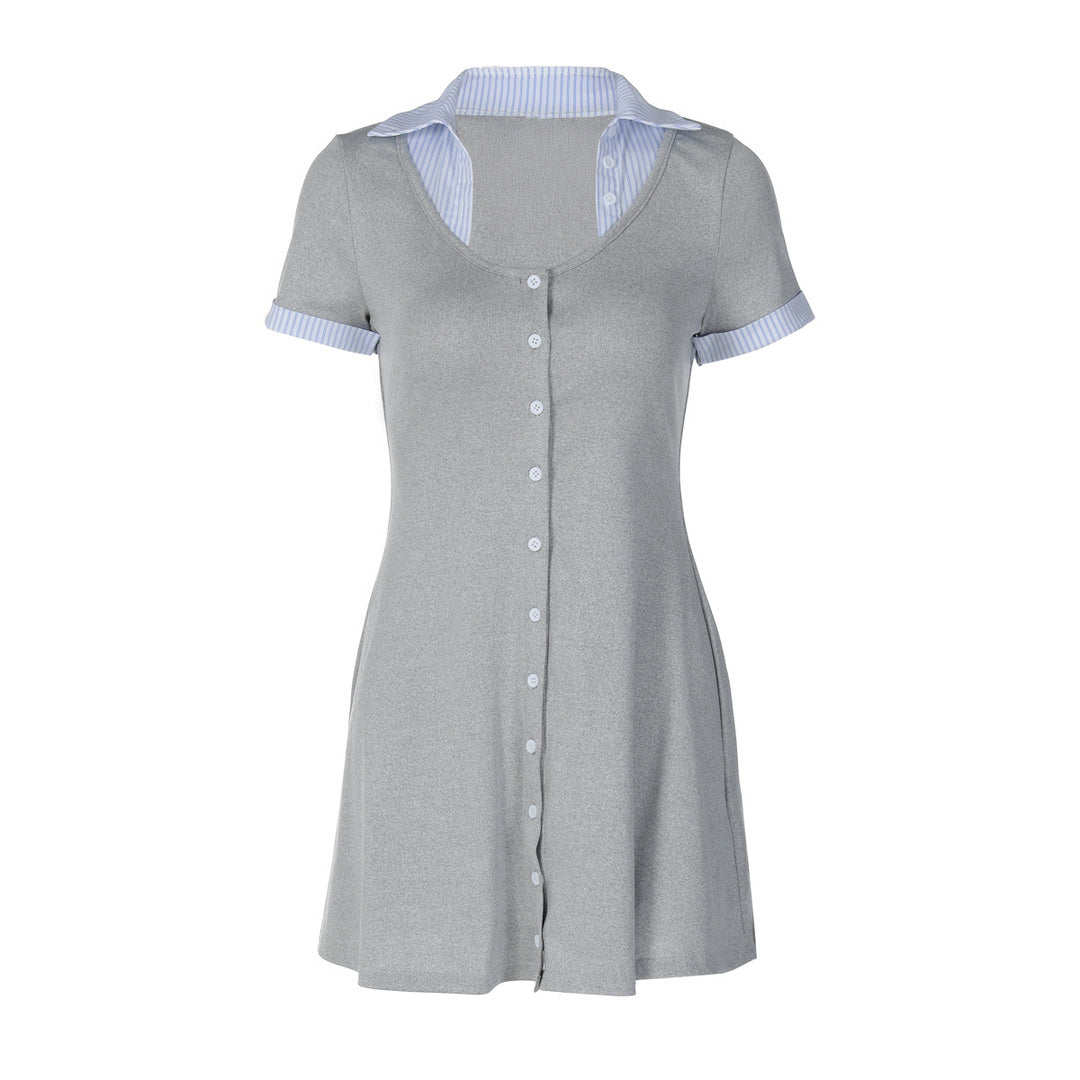 Damen Modisches Polo-Kleid EB