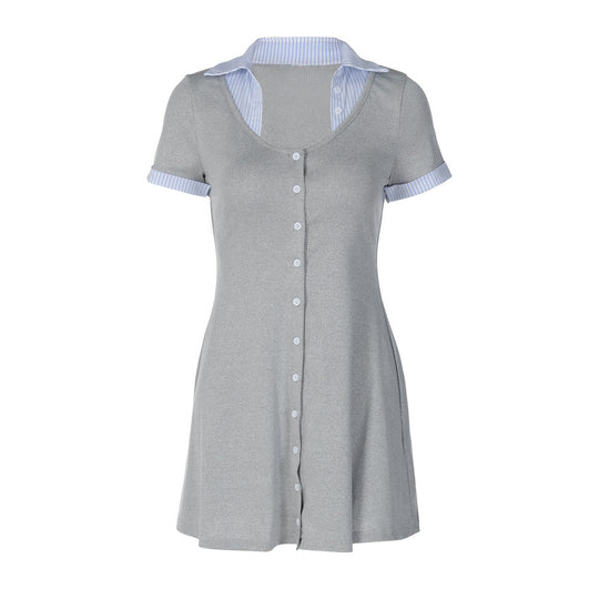 Damen Modisches Polo-Kleid EB