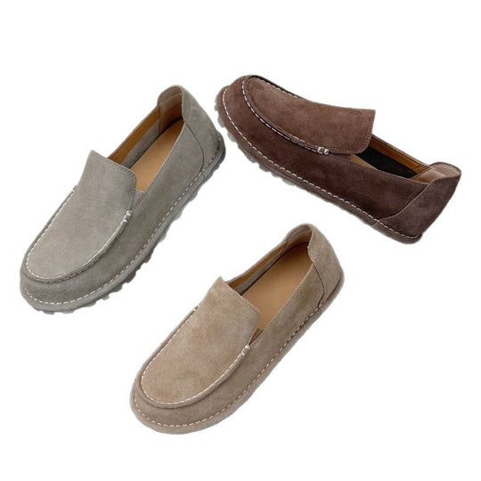 Damen Mokassin-Slipper mit seitlichem Elastikeinsatz und rutschfester Sohle EB