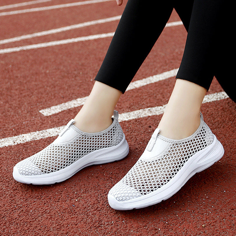 Damen Atmungsaktive Slip-On Sneakers mit elastischem Einschlupfdesign EB