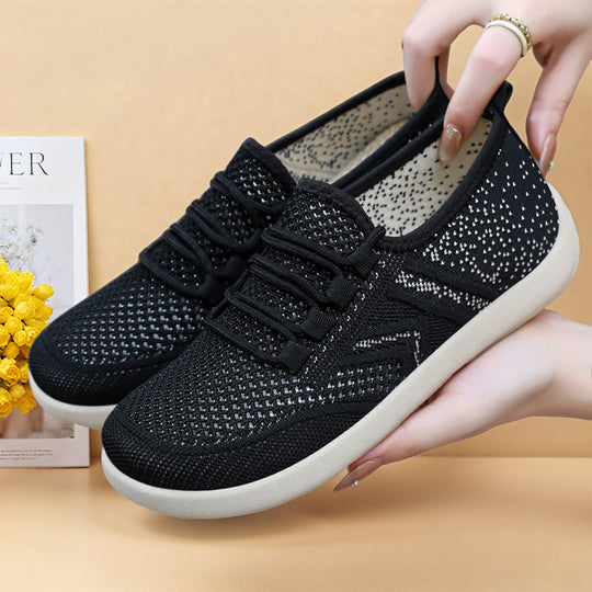 Damen Sportliche Strickschuhe mit atmungsaktiver Mesh-Oberfläche EB