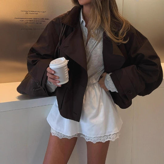 Damen Oversized Jacke mit stylischem Schnitt EB
