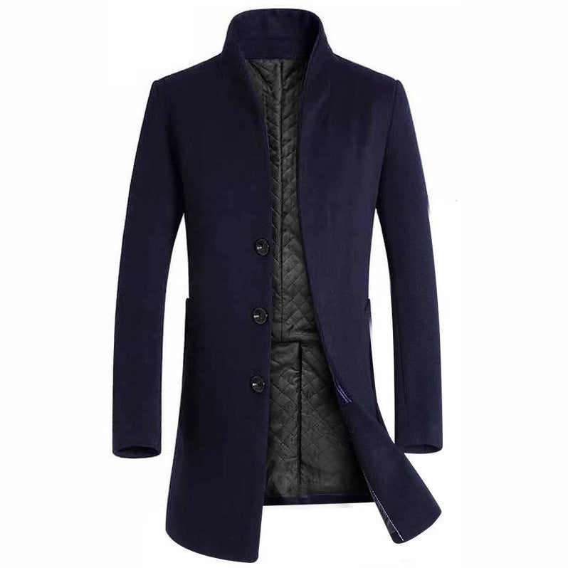 Herren elegante Steppjacke mit hohem Kragen und modischem Schnitt EB