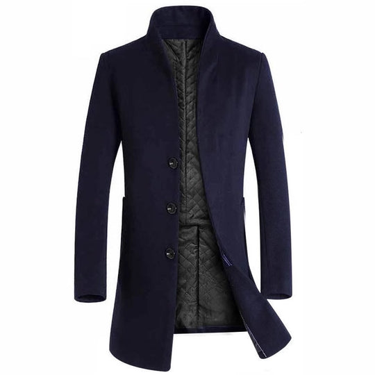 Herren elegante Steppjacke mit hohem Kragen und modischem Schnitt EB