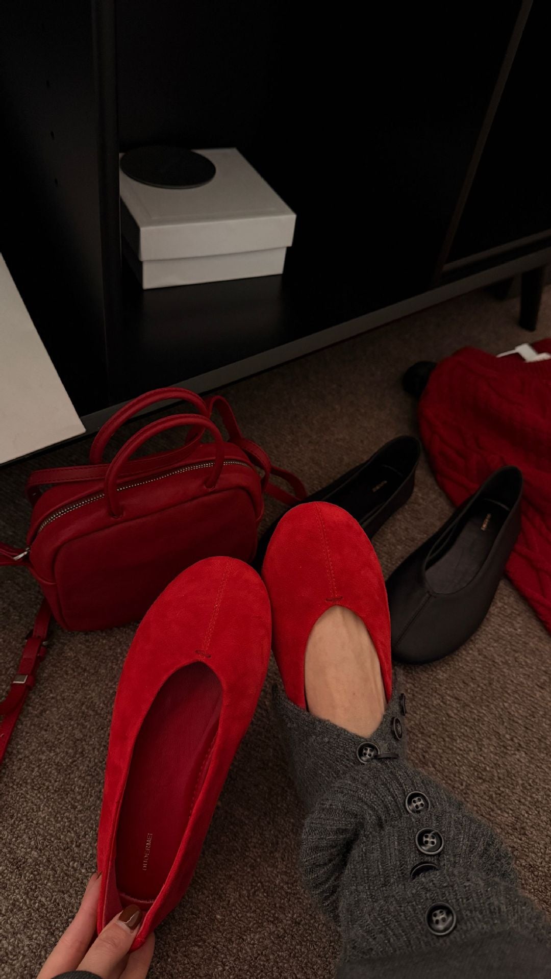 Damen Ballerinas aus hochwertigem Wildleder mit elastischem Rand EB