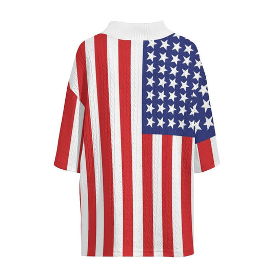 Herren lässiges Oberteil mit amerikanischem Flaggenmuster und modernem Schnitt EB