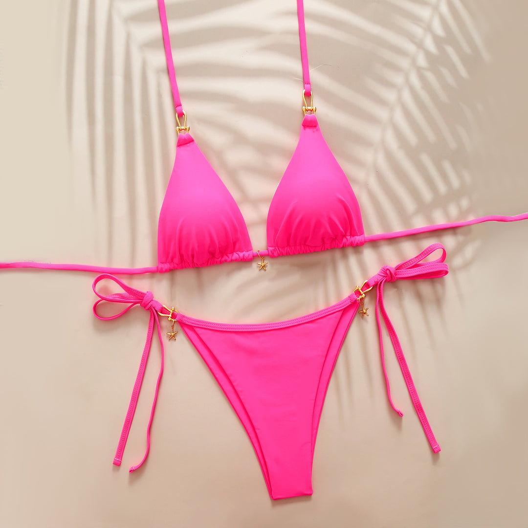 Damen Triangel-Bikini mit raffinierten Details EB
