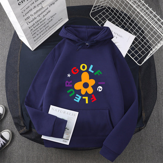 Damen Kapuzenpullover mit kreativem Blumen-Grafikdesign und bequemer Passform EB