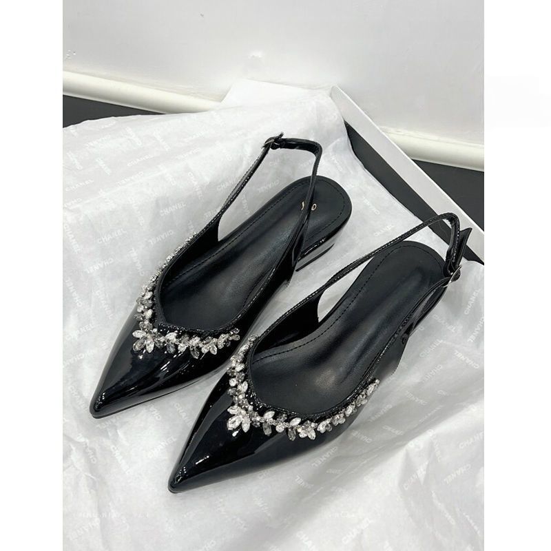 Damen Slingback Pumps mit funkelnder Strassverzierung EB
