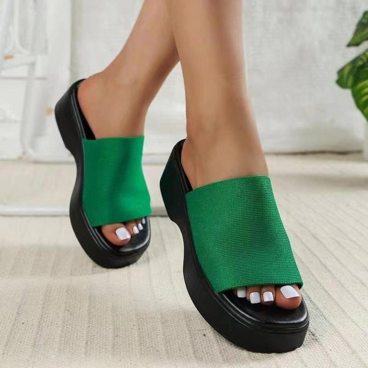 Damen Komfortable Blockabsatz-Sandalen mit breitem Riemen EB