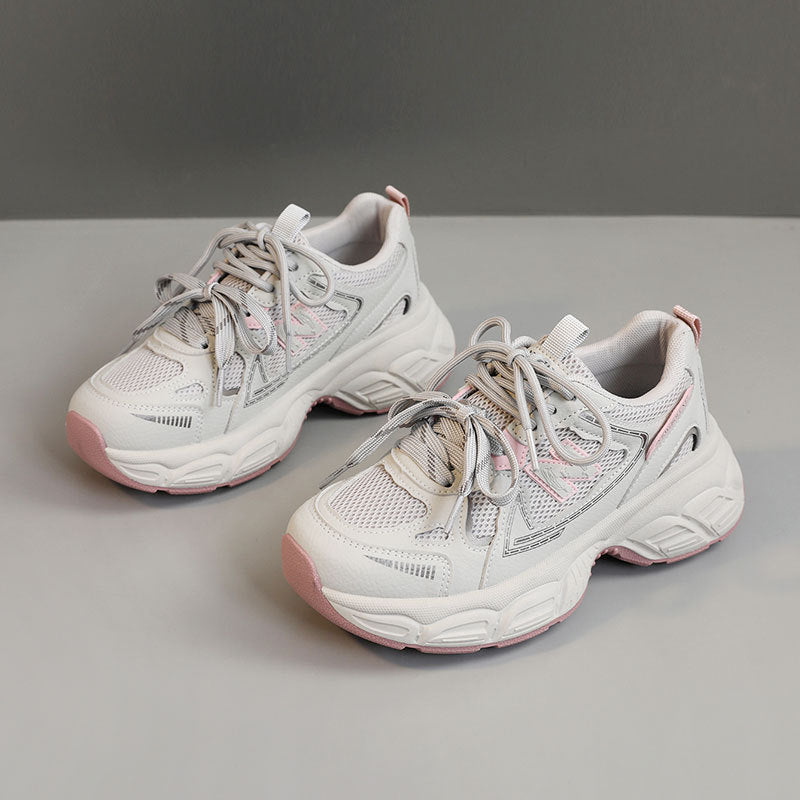 Damen Sportliche Sneaker mit atmungsaktiver Netz-Oberfläche und verstärkter Dämpfung EB