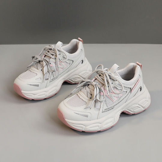 Damen Sportliche Sneaker mit atmungsaktiver Netz-Oberfläche und verstärkter Dämpfung EB