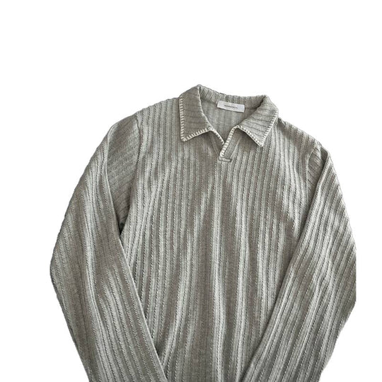 Herren Pullover mit lässigem strukturiertem Design und modischem Kragen EB