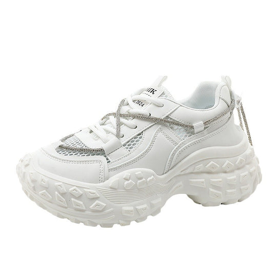 Damen bequeme und stylische Sneakers mit rutschfester Sohle und atmungsaktiver Mesh-Oberfläche EB