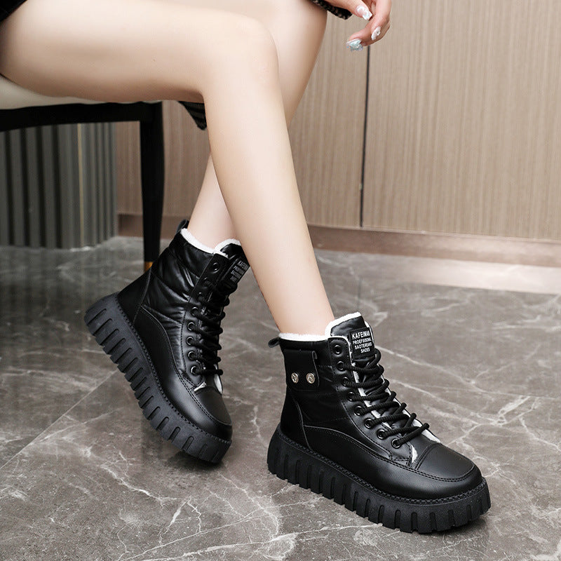Damen modische Winterstiefel mit temperaturisolierendem Innenfutter und rutschfester Sohle EB