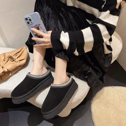 Damen Komfortable Slipper mit elastischem Einstieg und weichem Futter EB