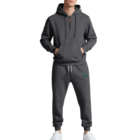 Herren Sportliches Kapuzenset mit praktischen Taschen und elastischem Bund EB